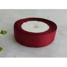 Лента репсовая 25 мм, цвет бордовый №37